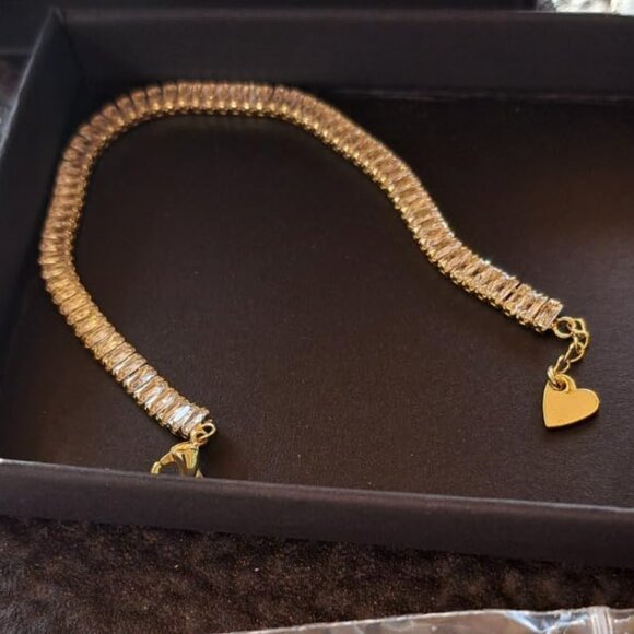 Neiman Marcus 14k Gold Filled Baguette Tennis Bracelet - Picture 3 of 5